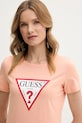 Odzież Guess t-shirt bawełniany W1YI1B.I3Z14 pomarańczowy