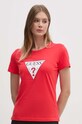 Odzież Guess t-shirt bawełniany W1YI1B.I3Z14 czerwony