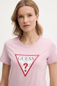 Odzież Guess t-shirt bawełniany W1YI1B.I3Z14 różowy