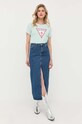 Бавовняна футболка Guess W1YI1B.I3Z14 зелений SS25