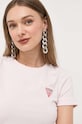 Odzież Guess t-shirt W2YI44.J1314 różowy