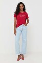 Guess t-shirt bawełniany CRYSTAL W3GI76.K8G01 czerwony AW23