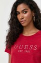Guess t-shirt bawełniany CRYSTAL czerwony W3GI76.K8G01