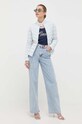 Guess top bawełniany W3YP10.K1814 granatowy AW23