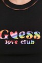 Guess top bawełniany W3YP45.K1811 czarny
