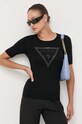 Guess t-shirt elasztánnal fekete W3YR19.Z2NQ2