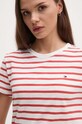 Tommy Hilfiger t-shirt bawełniany czerwony WW0WW37857