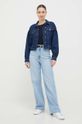 Pamučna majica Tommy Hilfiger WW0WW37857 mornarsko plava SS24