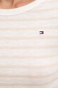 Pamučna majica dugih rukava Tommy Hilfiger WW0WW37861 bež