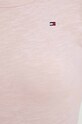 Bavlněné tričko s dlouhým rukávem Tommy Hilfiger WW0WW37861 růžová