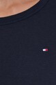 Bavlněné tričko s dlouhým rukávem Tommy Hilfiger námořnická modř WW0WW37861