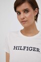 Tommy Hilfiger t-shirt bawełniany beżowy WW0WW38872