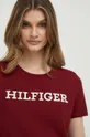 bordowy Tommy Hilfiger t-shirt bawełniany
