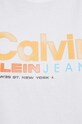Βαμβακερό Top Calvin Klein Jeans λευκό J20J221359