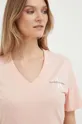 rózsaszín Calvin Klein Jeans pamut póló