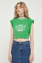 Топ Tommy Jeans зелёный DW0DW16133