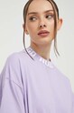 HUGO t-shirt bawełniany fioletowy 50495059