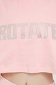 Bombažna majica z dolgimi rokavi Rotate 700321043 roza