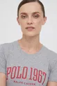 γκρί Βαμβακερό μπλουζάκι Polo Ralph Lauren