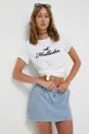 λευκό Βαμβακερό μπλουζάκι Hollister Co. Γυναικεία
