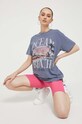 Hollister Co. t-shirt bawełniany KI357.3119.201 granatowy AW23