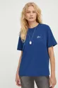 niebieski Mercer Amsterdam t-shirt bawełniany