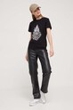 Βαμβακερό μπλουζάκι Volcom B3532312.BLK μαύρο AW23