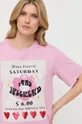 ροζ Βαμβακερό μπλουζάκι Weekend Max Mara