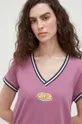 ροζ Βαμβακερό μπλουζάκι Levi's SilverTab Γυναικεία