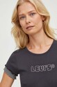 Βαμβακερό μπλουζάκι Levi's γκρί A6094.0001