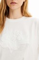 Odzież Desigual t-shirt bawełniany 23WWTKXB biały