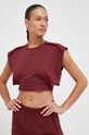 adidas Performance t-shirt treningowy bordowy IM2708