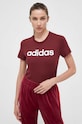 Хлопковая футболка adidas бордо IM2829