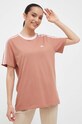 Хлопковая футболка adidas коричневый IM2871