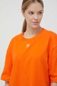 Βαμβακερό μπλουζάκι adidas Originals πορτοκαλί IP1287
