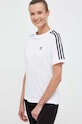 Bavlnené tričko adidas Originals nášivka biela IK4050