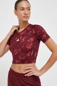 Odzież adidas Performance t-shirt treningowy Techfit IL1072 bordowy