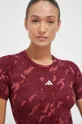 bordo Kratka majica za vadbo adidas Performance Techfit