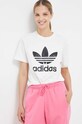 adidas Originals t-shirt bawełniany beżowy IJ7781