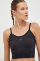 adidas Performance top treningowy Seamless z elastanem czarny IB0684