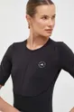 czarny adidas by Stella McCartney t-shirt treningowy TruePurpose