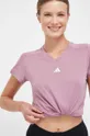 różowy adidas Performance t-shirt treningowy Training Essentials
