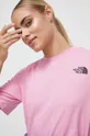 ροζ Βαμβακερό μπλουζάκι The North Face