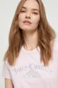 różowy Juicy Couture t-shirt bawełniany
