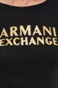 crna Pamučna majica dugih rukava Armani Exchange