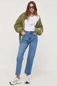 Bavlnené tričko Liu Jo WF3080.JS923 béžová AW23