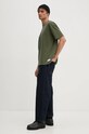 Samsoe Samsoe tricou din bumbac M22300090 verde AW24