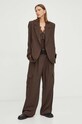 Herskind top 4993370 brązowy AW23