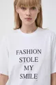 Bombažna kratka majica Victoria Beckham Ženski