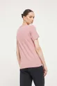 Βαμβακερό μπλουζάκι Converse ροζ